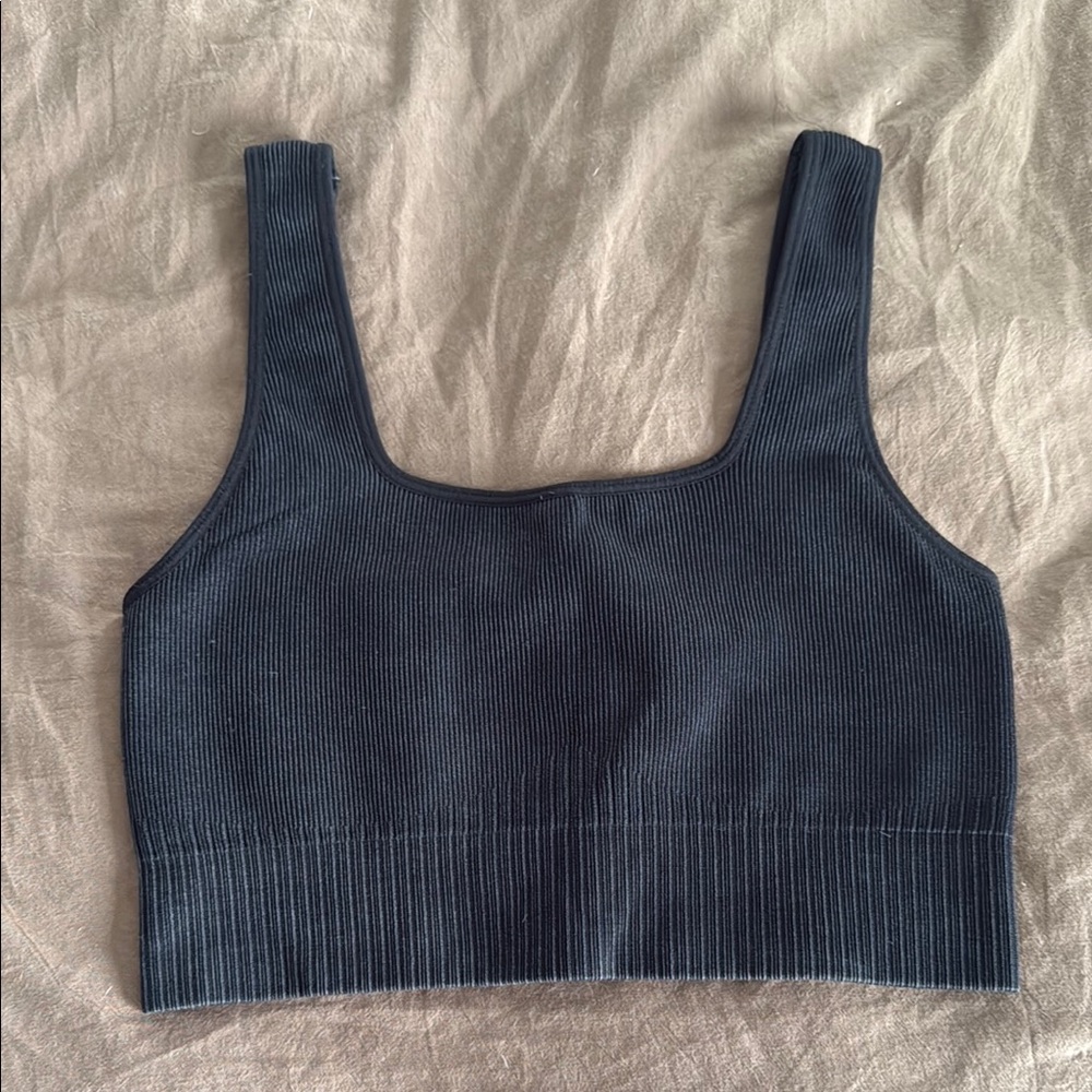 Joy lab black ribbed bra